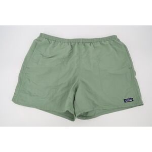 Patagonia Netplus‎ Mens XL Baggies Swim Shorts Green Solid Unlined Swim Trunks